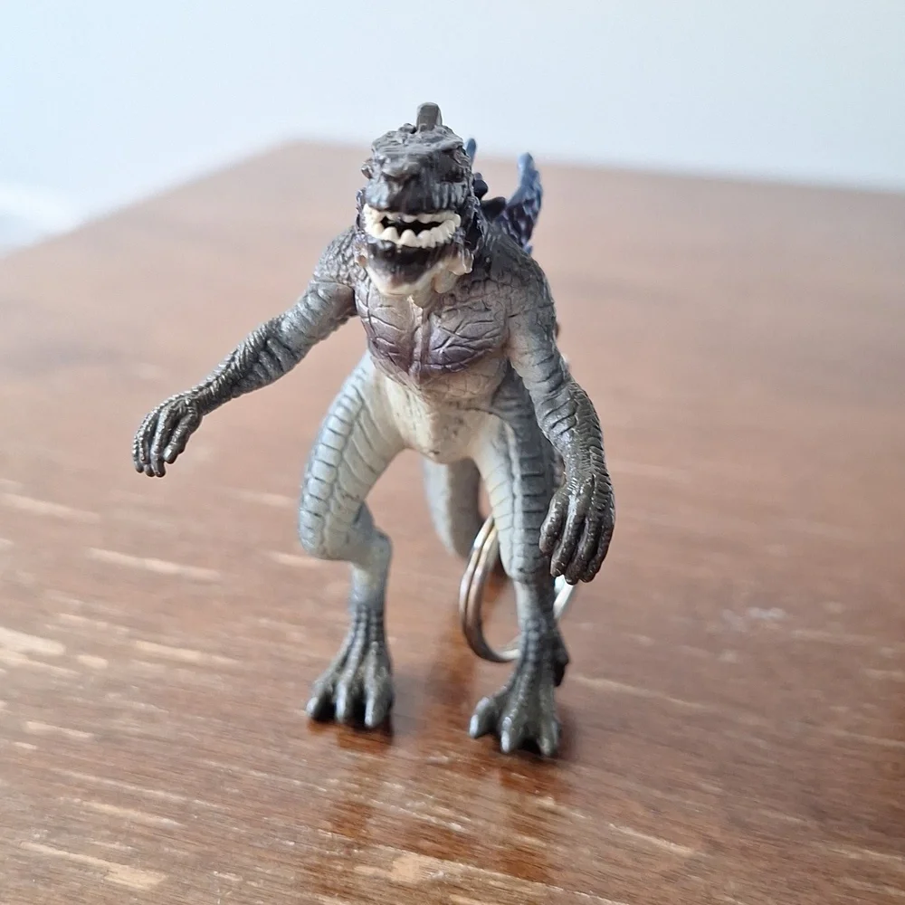 Toho Equity Godzilla Blue and Black Dinosaur Keychain for Reptile Enthusiasts